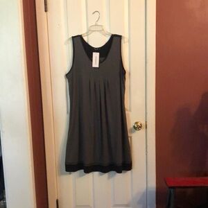 CLOTH & TRIM Gray Sleeveless Nightgown With Black Trim ✨️NEW✨️